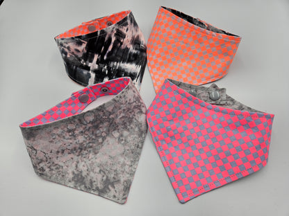 Check Please Reversible Snap-on Dog Bandana – Limited Edition Style