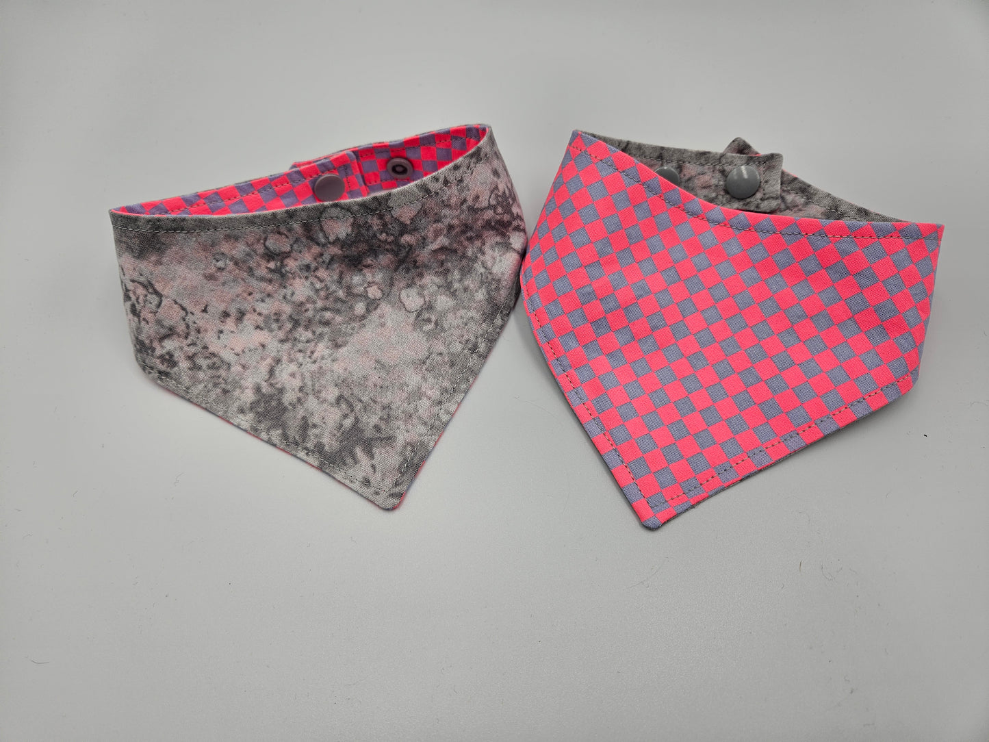 Check Please Reversible Snap-on Dog Bandana – Limited Edition Style