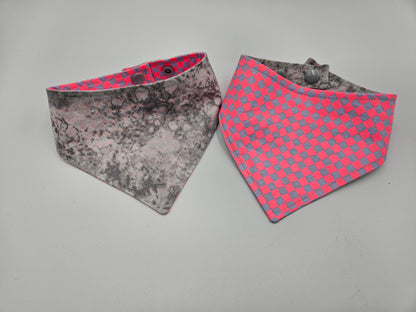Check Please Reversible Snap-on Dog Bandana – Limited Edition Style