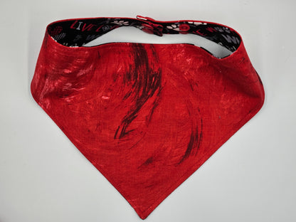 Live, Love, Woof – Reversible Snap-On Dog Bandana