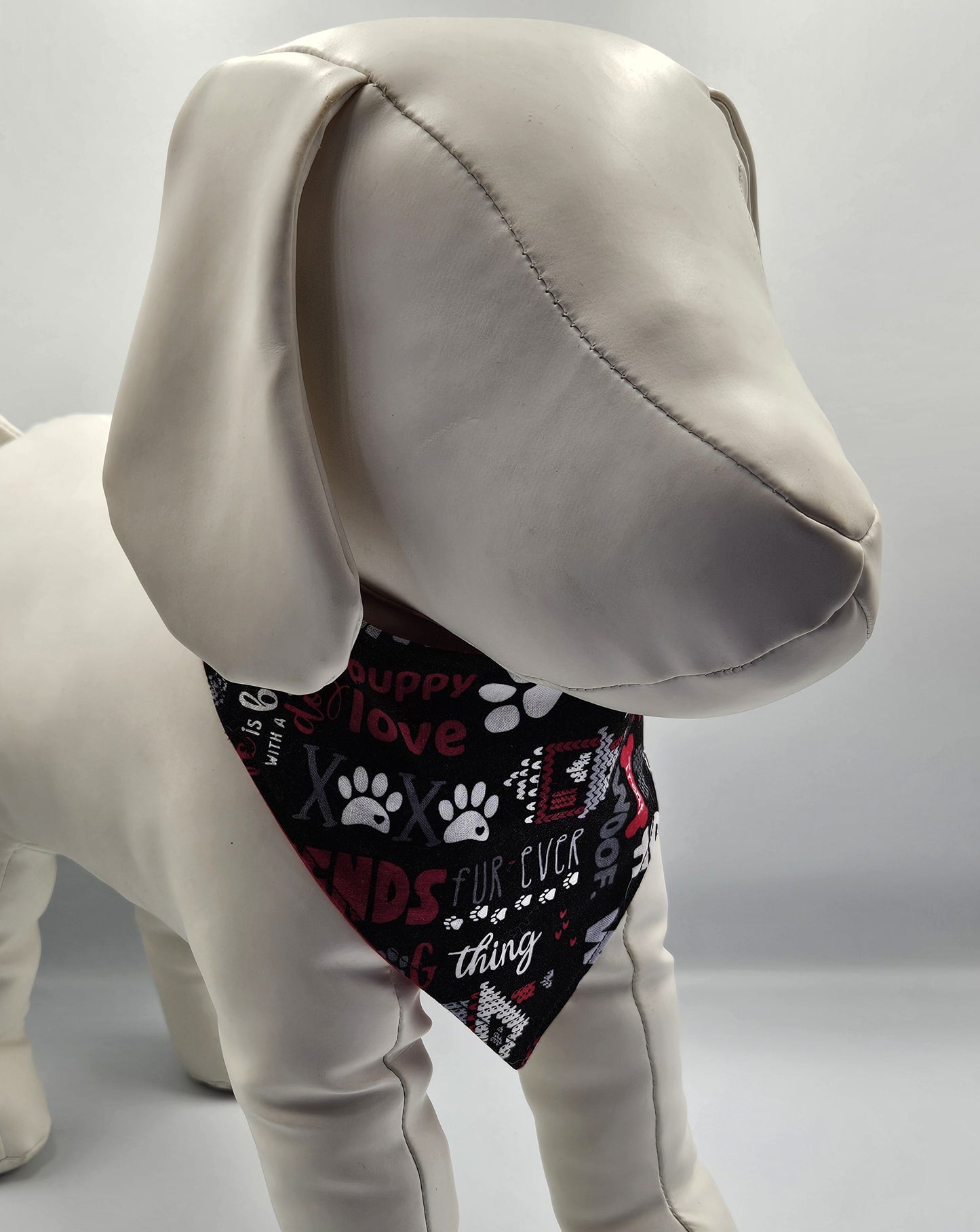 Live, Love, Woof – Reversible Snap-On Dog Bandana