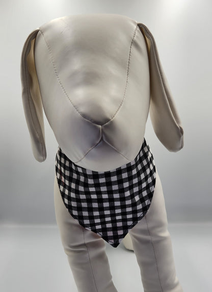 Scarlet & Gingham – Reversible Snap-On Dog Bandana