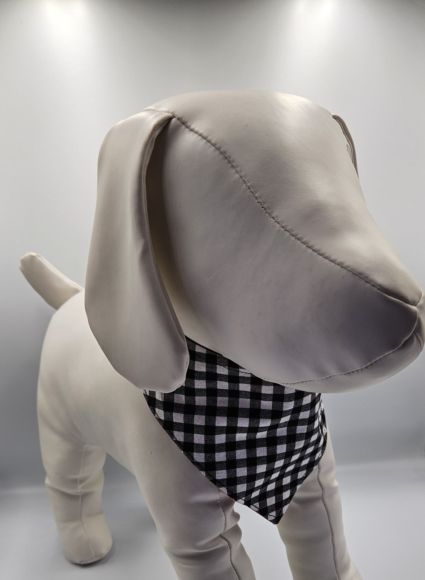 Scarlet & Gingham – Reversible Snap-On Dog Bandana