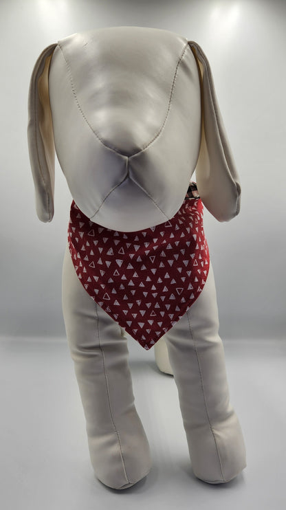 Scarlet & Gingham – Reversible Snap-On Dog Bandana