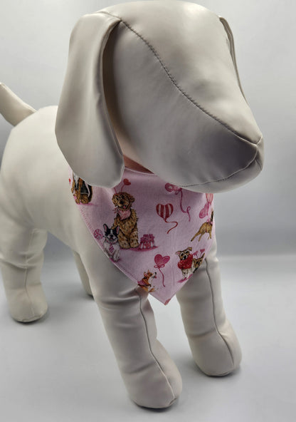 Valentine’s Dogs – Reversible Snap-On Dog Bandana