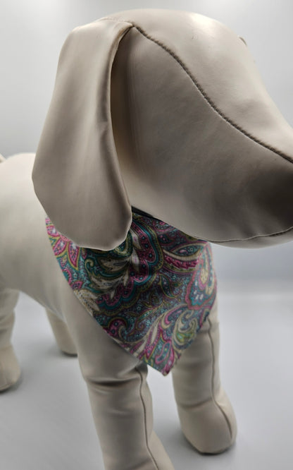 Paisley & Bluebell – Reversible Snap-On Dog Bandana