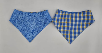 Blue & Buttercup – Reversible Snap-On Dog Bandana