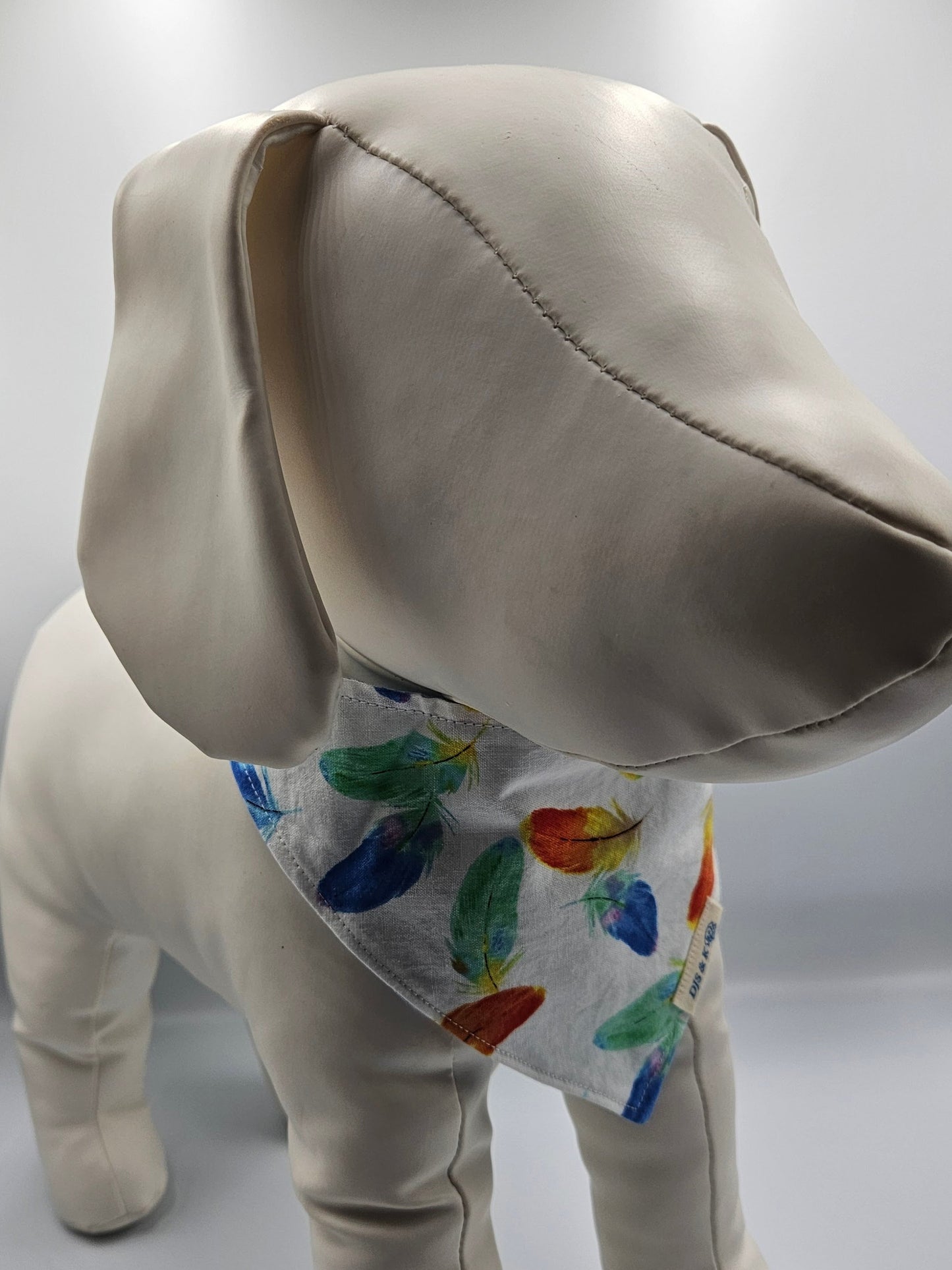 Skybound Feathers – Reversible Snap-On Dog Bandana