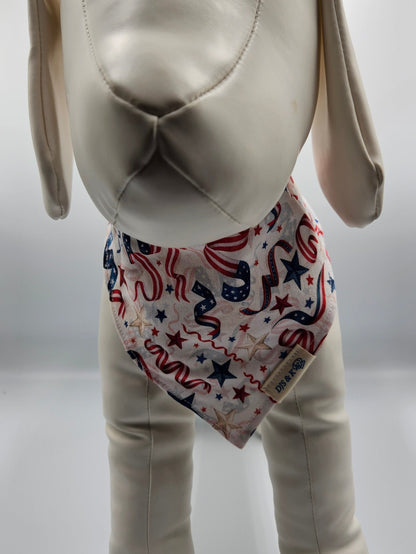 Stars & Streamers – Reversible Snap-On Dog Bandana