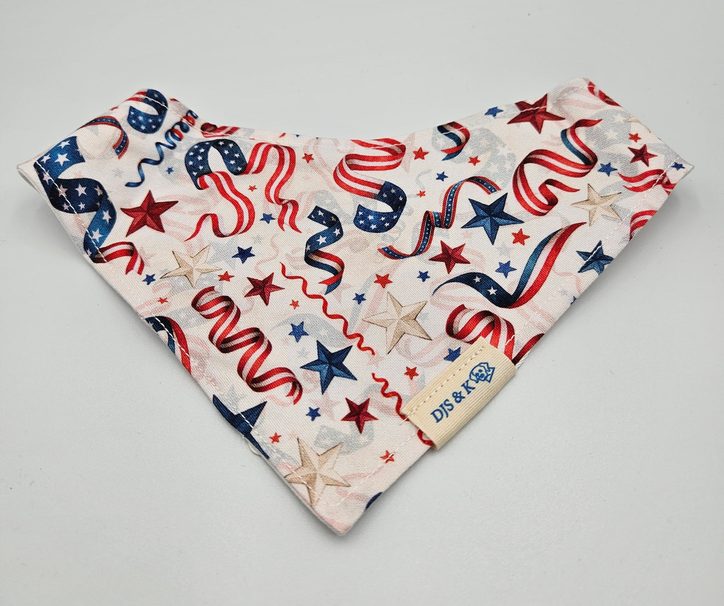 Stars & Streamers – Reversible Snap-On Dog Bandana