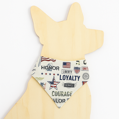 Stars & Stripes Valor – Reversible Snap-On Dog Bandana