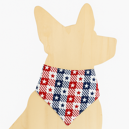 Stars & Stripes Valor – Reversible Snap-On Dog Bandana