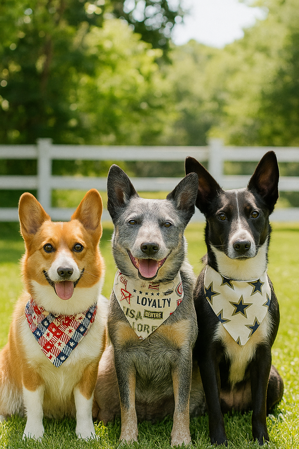 Stars & Stripes Valor – Reversible Snap-On Dog Bandana