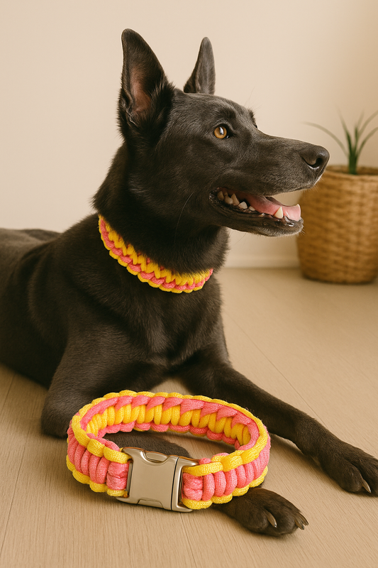Cobra Weave Paracord Dog Collar - 16 Inch Limited Edition