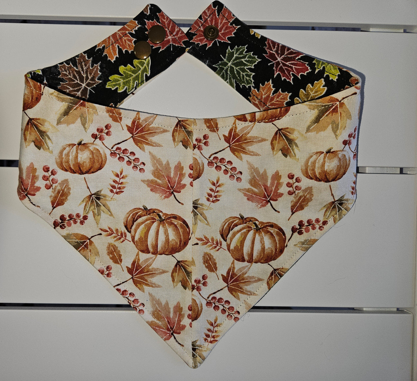 Pumpkin Snap-On Dog Bandana