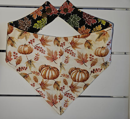 Pumpkin Snap-On Dog Bandana