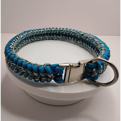 Handwoven Paracord Dog Collar – Sanctified Weave (Fits up to 14")