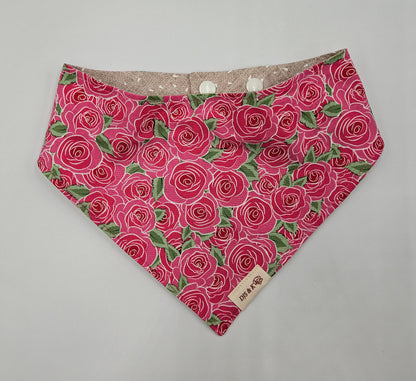 Derby Roses – Reversible Snap-On Dog Bandana