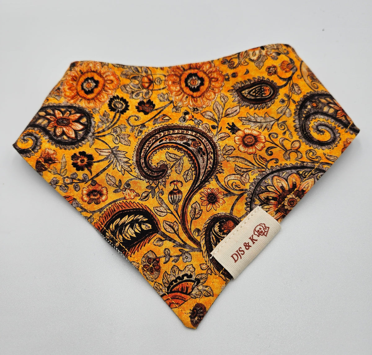 Paisley Harvest - Reversible Snap-On Dog Bandana