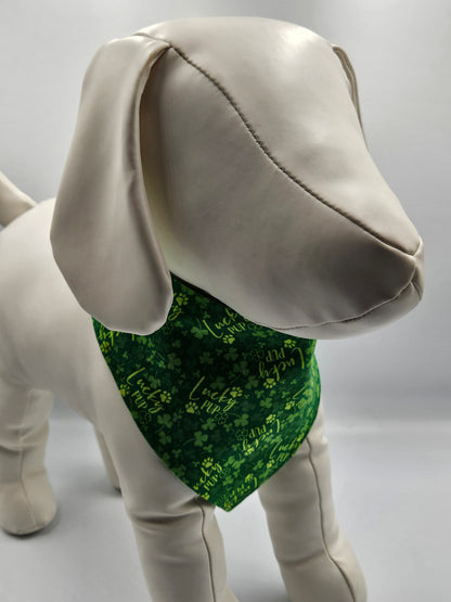 Lucky Pup – Reversible Snap-On Dog Bandana