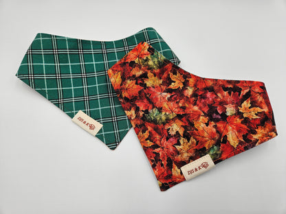 Changing Seasons – Reversible Snap-On Dog Bandana