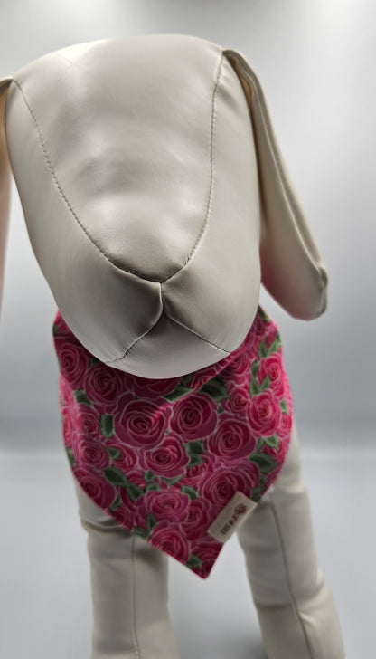 Derby Roses – Reversible Snap-On Dog Bandana