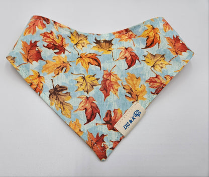 Autumn Breeze - Reversible Snap-On Dog Bandana