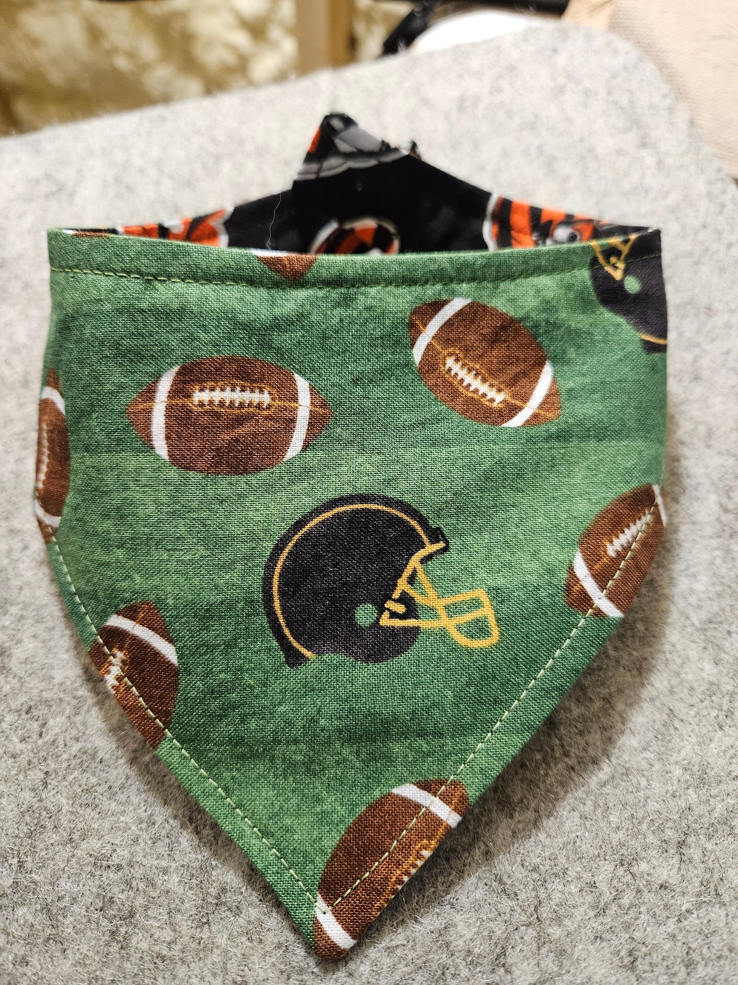 Bengals Football Reversible Snap-on Dog Bandana – Limited Edition Style