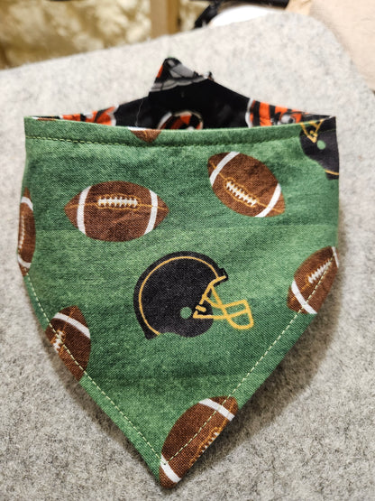 Bengals Football Reversible Snap-on Dog Bandana – Limited Edition Style
