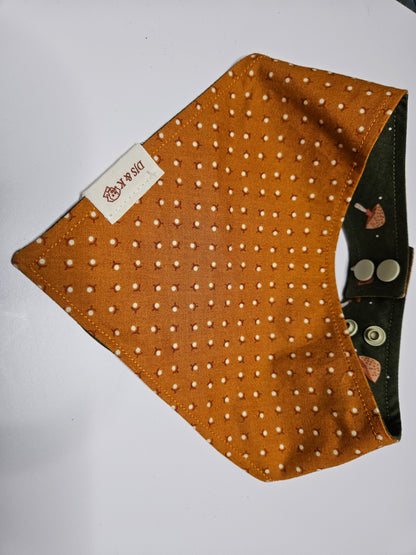 Mushroom Meadow - Reversible Snap-On Dog Bandana