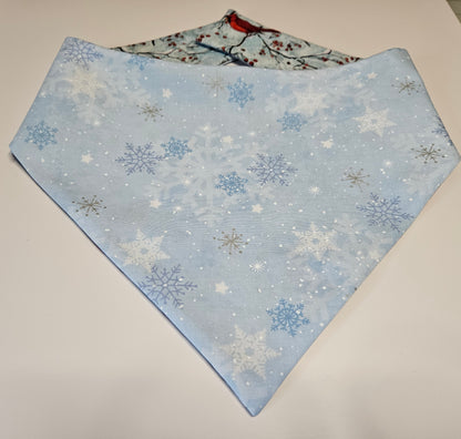 Cardinals In The Snow Reversible Snap-on Dog Bandana – Limited Edition Style
