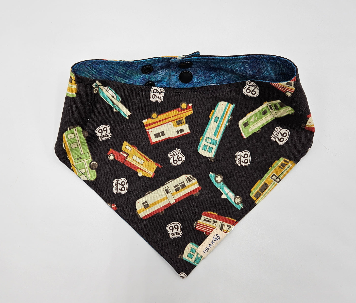 Route 66 Memories – Reversible Snap-On Dog Bandana