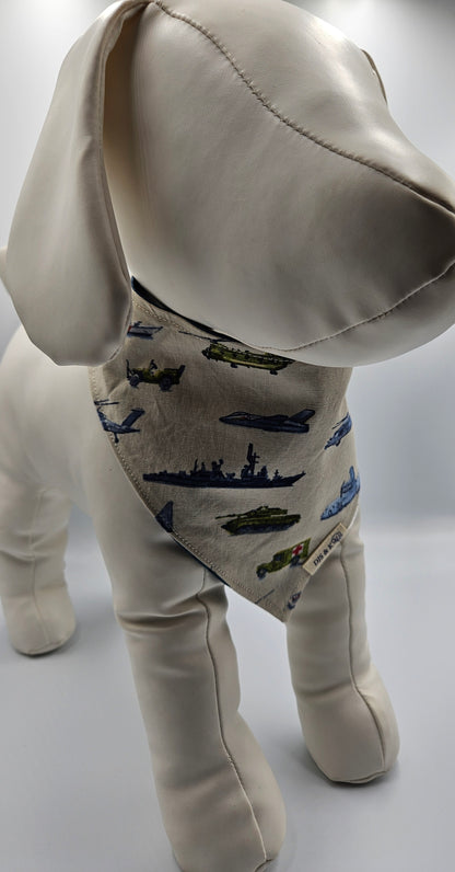 Flight Line – Reversible Snap-On Dog Bandana